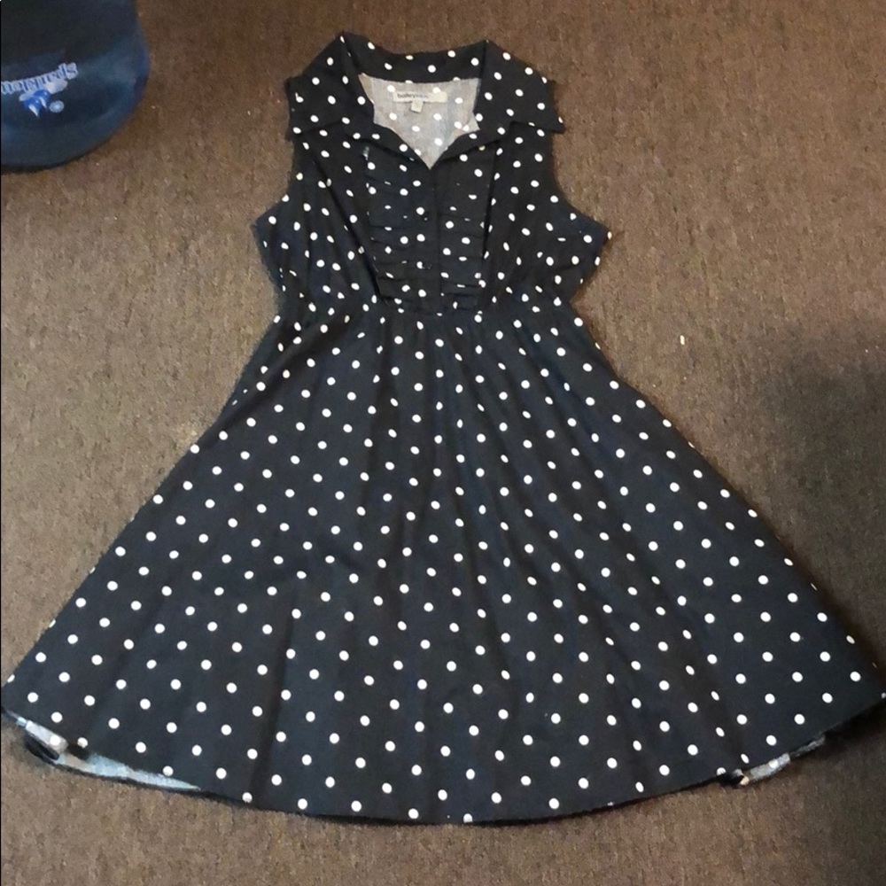 Polka doted button up Dress